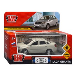 Машина металл LADA granta 11,5 см, (двери, серебристый) инерц, в коробке