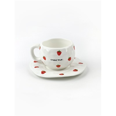 Чайная пара «Клубничка», 300 мл