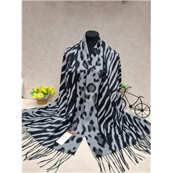 Мягкий двухсторонний палантин из кашемира мультицвет