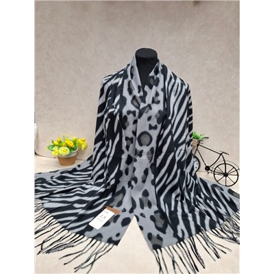 Мягкий двухсторонний палантин из кашемира мультицвет