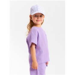 Футболка для девочки из муслина KAFTAN, лиловая, рост 98 см