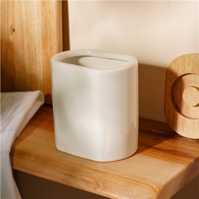 Банка для сыпучих продуктов SL Home «Тренто», 620 мл, 7.7×12.5 см, фарфор, белая