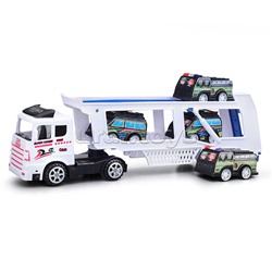 Автовоз, с полицейским транспортом, под колпаком