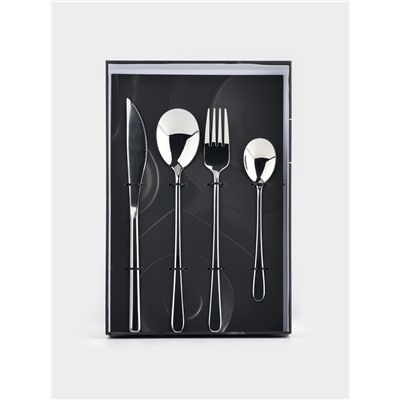 Столовые приборы Magistro «Дина», 4 предмета, нержавеющая сталь, серебристые