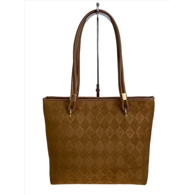 Женская сумка из искусственной замши, цвет коричневый