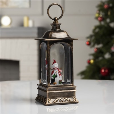 Светодиодная фигура «Снеговик и пингвин» 9×23×9 см, пластик, батарейки ААх3 (не в комплекте), USB, свечение тёплое белое