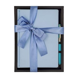 Подарочный набор Ежедневник недатированный А5+ 272 стр. "VELVET" (ЗЕФИРНЫЙ ГОЛУБОЙ)+ ручка 3-115/35-2 Bruno Visconti