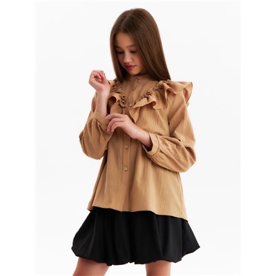 Блузка для девочки MINAKU, бежевая, рост 122 см