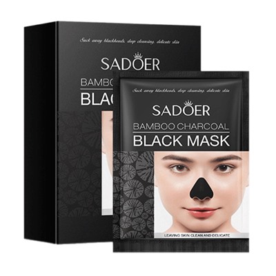 Маска-плёнка от черных точек с бамбуковым углём SADOER