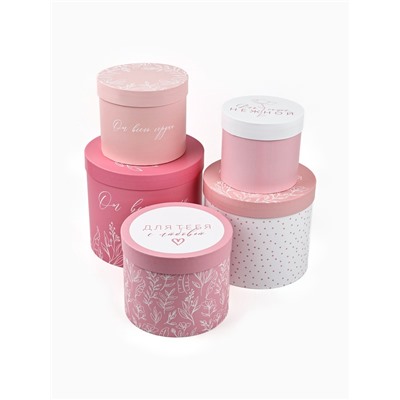 Набор подарочных коробок, упаковка, 5 в 1 «Нежность», 14×13 ‒22×19.5 см