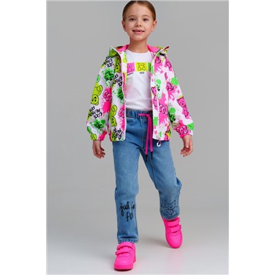 Куртка текстильная с полиуретановым покрытием для девочек (ветровка) PLAYTODAY, 1231510