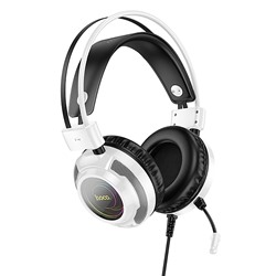 Проводные наушники с микрофоном полноразмерные Hoco W110 Resource Jack 3,5  (white)