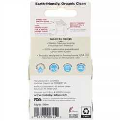 RADIUS, Organic Floss, Vanilla Mint, 55 yds (50 m)