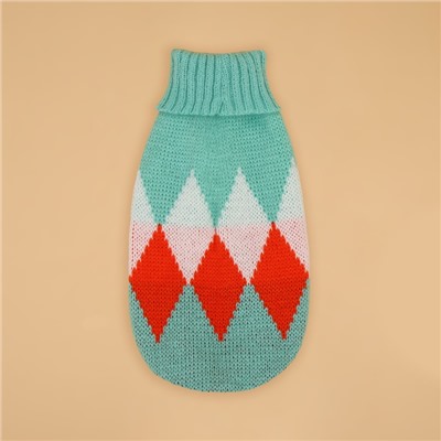 Свитер для животных «Весеннее настроение», размер M, ДС 26, ОШ 26, ОГ 28-46 см, зелёный