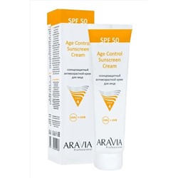 Aravia Cолнцезащитный антивозрастной крем для лица / Age Control Sunscreen Cream SPF 50, 100 мл KRISTALLER, 1108820