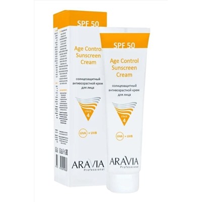 Aravia Cолнцезащитный антивозрастной крем для лица / Age Control Sunscreen Cream SPF 50, 100 мл KRISTALLER, 1108820
