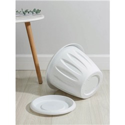 Горшок для цветов с поддоном «Фелиция», 10.4 л, d=31.9 см, h=24.5 см, пластиковый, цвет мраморный