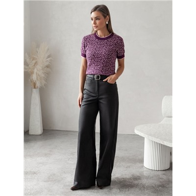 Джемпер жаккардовой вязки с кашемиром