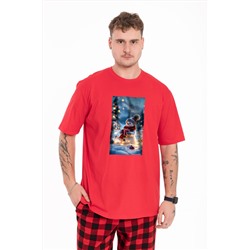 Футболка с новогодним принтом М125140Пк