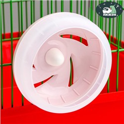 Колесо для грызунов, 11 см, тихое, пластик, розовое