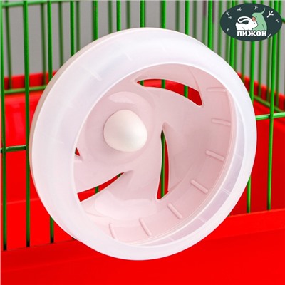 Колесо для грызунов, 11 см, тихое, пластик, розовое