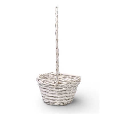 Корзина плетёная для хранения, лоза, белая, набор 2 шт.