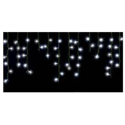 Светодиодная гирлянда Бахрома 50 cм х 3 м, 80 ламп, LED холодный белый, 8 режимов 92816 Феникс-Презент