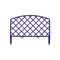 Ограждение декоративное, 35×220 см, 5 секций, пластик, сиреневое, ROMANIKA, Greengo