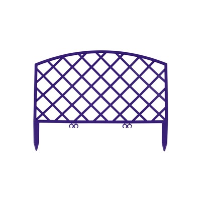 Ограждение декоративное, 35×220 см, 5 секций, пластик, сиреневое, ROMANIKA, Greengo