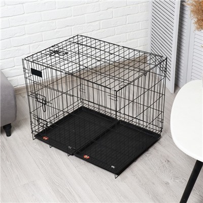 Клетка для собак 70×50×60 см, чёрная
