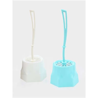 Ёршик для унитаза «Лотос», 13.5×13.5×34.5 см, с подставкой, МИКС