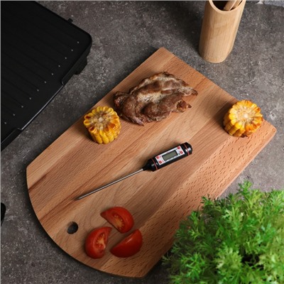 Термометр (термощуп) кухонный JR-1, электронный, на батарейках, с чехлом, чёрный