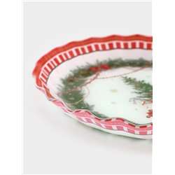 Блюдо новогоднее сервировочное Доляна «Сказочное настроение», d=25, стекло, разноцветное