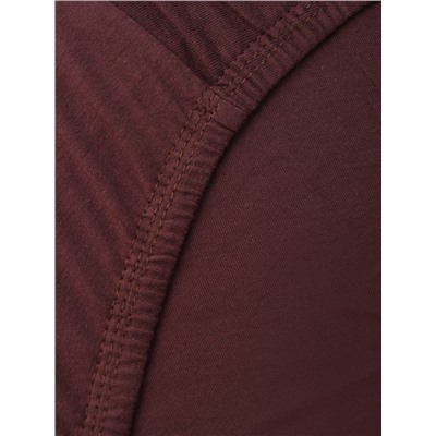 Простыня на резинке 2-спальная KUPU-KUPU, 180×200+20 см, шоколад, трикотаж