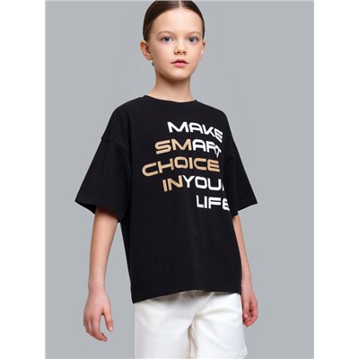 Фуфайка трикотажная для девочек (футболка)