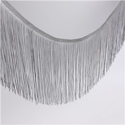 Тесьма декоративная «Бахрома», 20 см, 5±0.5 м, серая