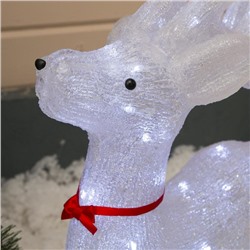 Светодиодная фигура «Оленёнок» 46×70×22 см, акрил, 100 LED, 8 режимов, 24 В, свечение белое