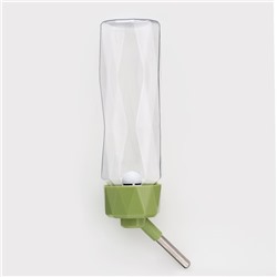 Поилка для животных, 500 мл, крепление-пружинка, зелёная