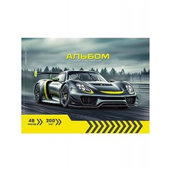 Альбом для рисования 48л на склейке "АВТО НА ФОТО" 48-2198 Проф-Пресс