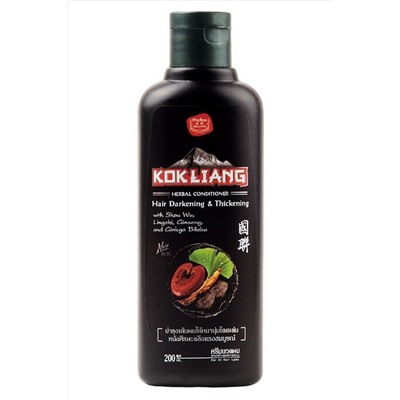 Kokliang Натуральный травяной кондиционер для темных волос / Herbal Conditioner Hair Darkening & Thickening, 200 мл KRISTALLER, 1109369