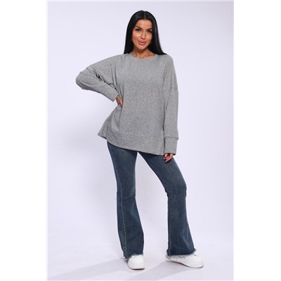 Худи женское с разрезами по бокам 003м (Серый)