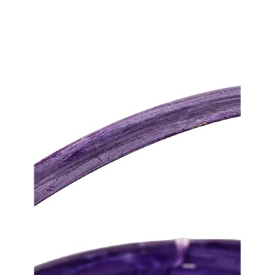 Корзина плетёная для хранения, 26×26×12 см, ручка h=21 см, бамбуковая, сиреневая