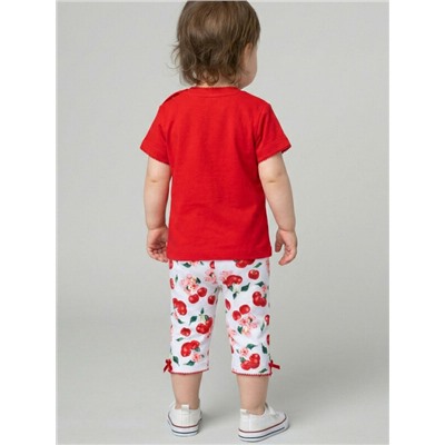 Брюки детские трикотажные для девочек (легинсы укороченные), 2 пары в комплекте