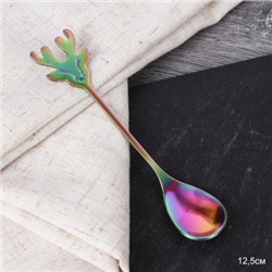 Ложка чайная радуга Олень / MJ011 /уп 400/Новогодняя