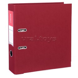 Папка с арочным механизмом, A4 75 мм PP двусторонний разобранная, металлическая окантовка, запечатка форзаца, наварной карман с этикеткой, бордовая