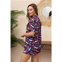 Комплект жен: блузка, шорты Mia Cara SS23WW329 Blueberry Night