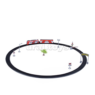 Железная дорога РЖД Ласточка р/у, (свет-звук, дл. пути 280см,) в коробке