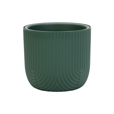 Кашпо для цветов «Рамона», 3.7 л, d=22 см, h=20 см, пластиковое, со вставкой, нефрит
