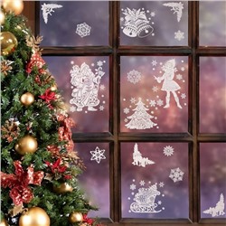 Наклейки новогодние «Ёлка», 35×33 см