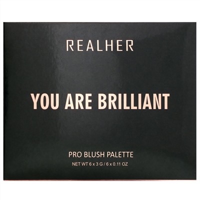 RealHer, You Are Brilliant, Pro Blush Palette, 0.66 oz (18 g)